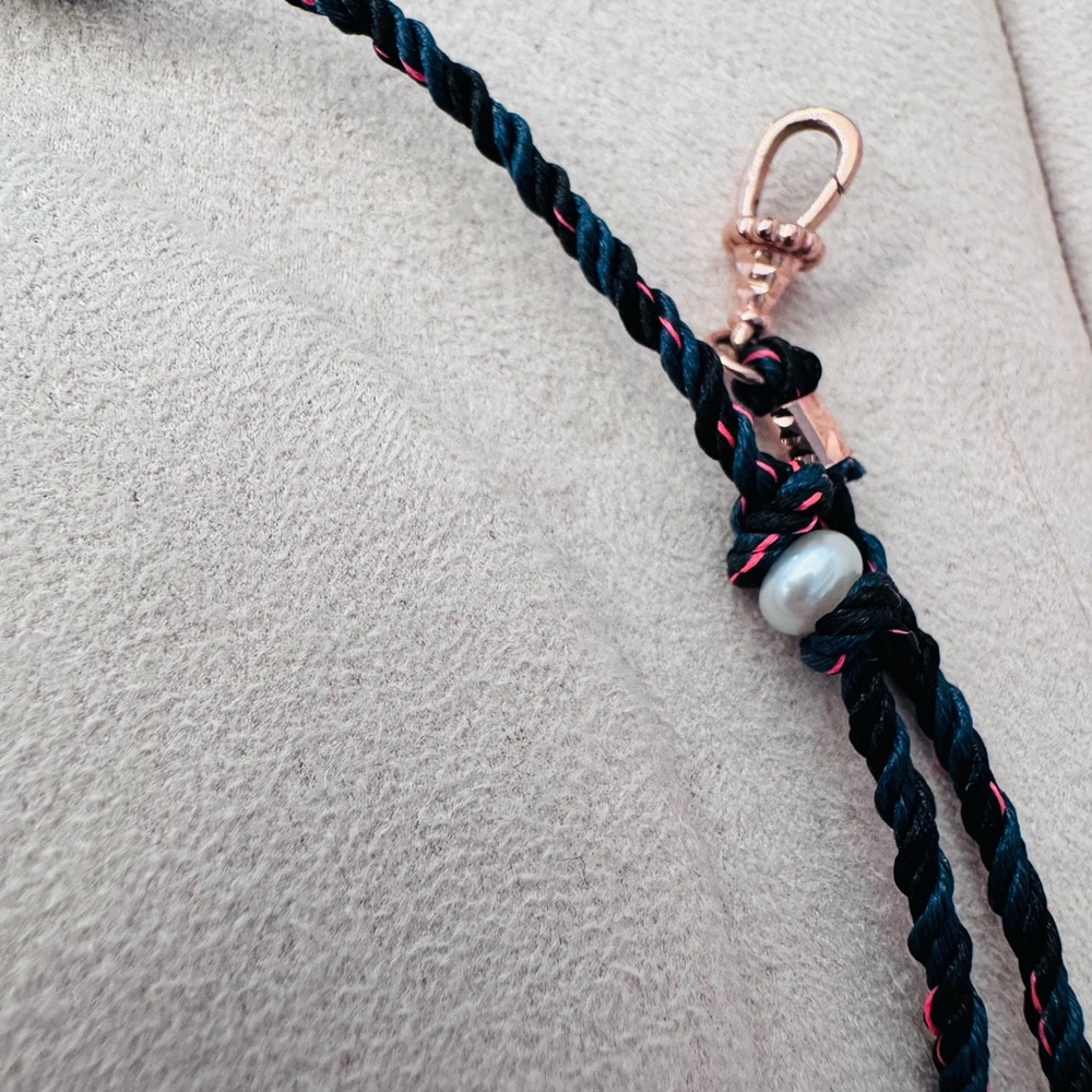 Marie Lichtenberg silk mauli Necklace with White Pearl Accents - Picture 6 of 8